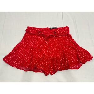 Zara Red Polka Dot Flutter Skort Size M NWT Cottagecore